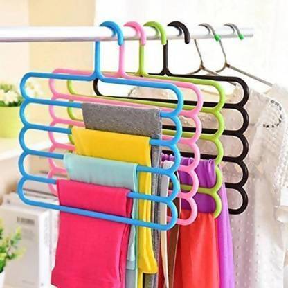 Multi-Layer 5-In-1 Plastic Hanger