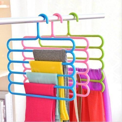 Multi-Layer 5-In-1 Plastic Hanger