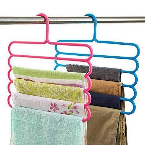 Multi-Layer 5-In-1 Plastic Hanger