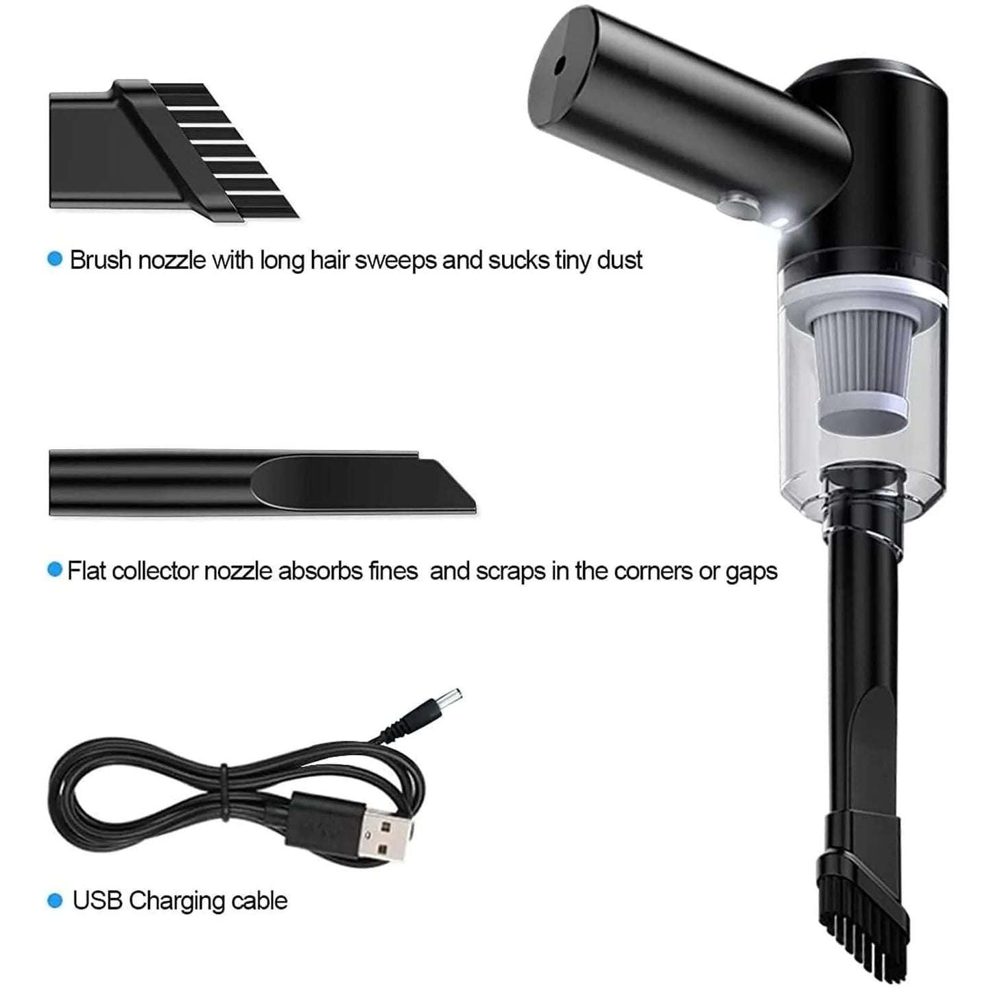 2 in 1 Vacuum Cleaner - Rechargeable Battery