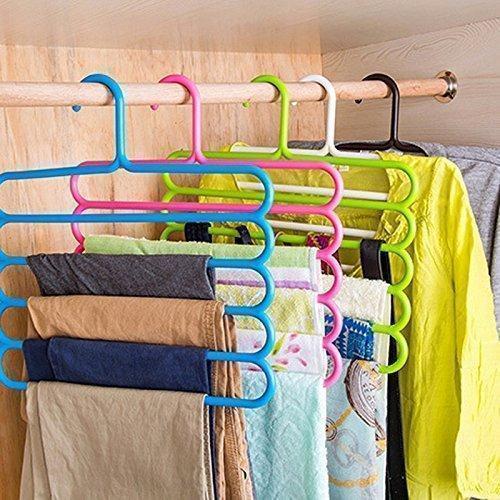 Multi-Layer 5-In-1 Plastic Hanger