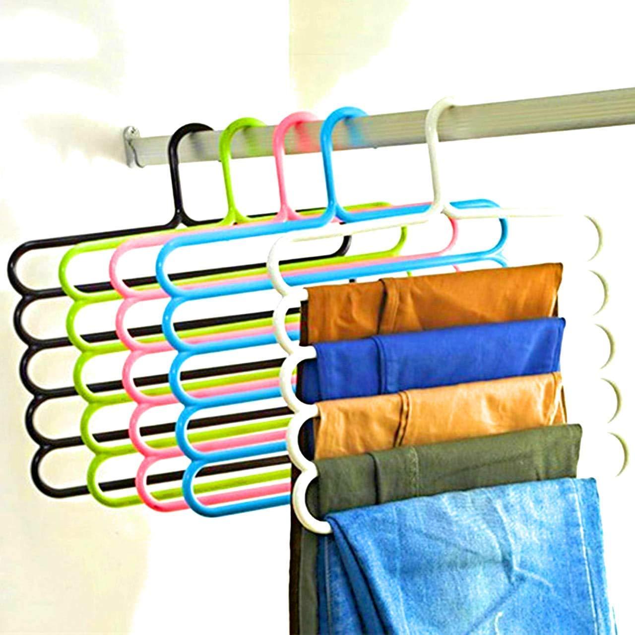 Multi-Layer 5-In-1 Plastic Hanger