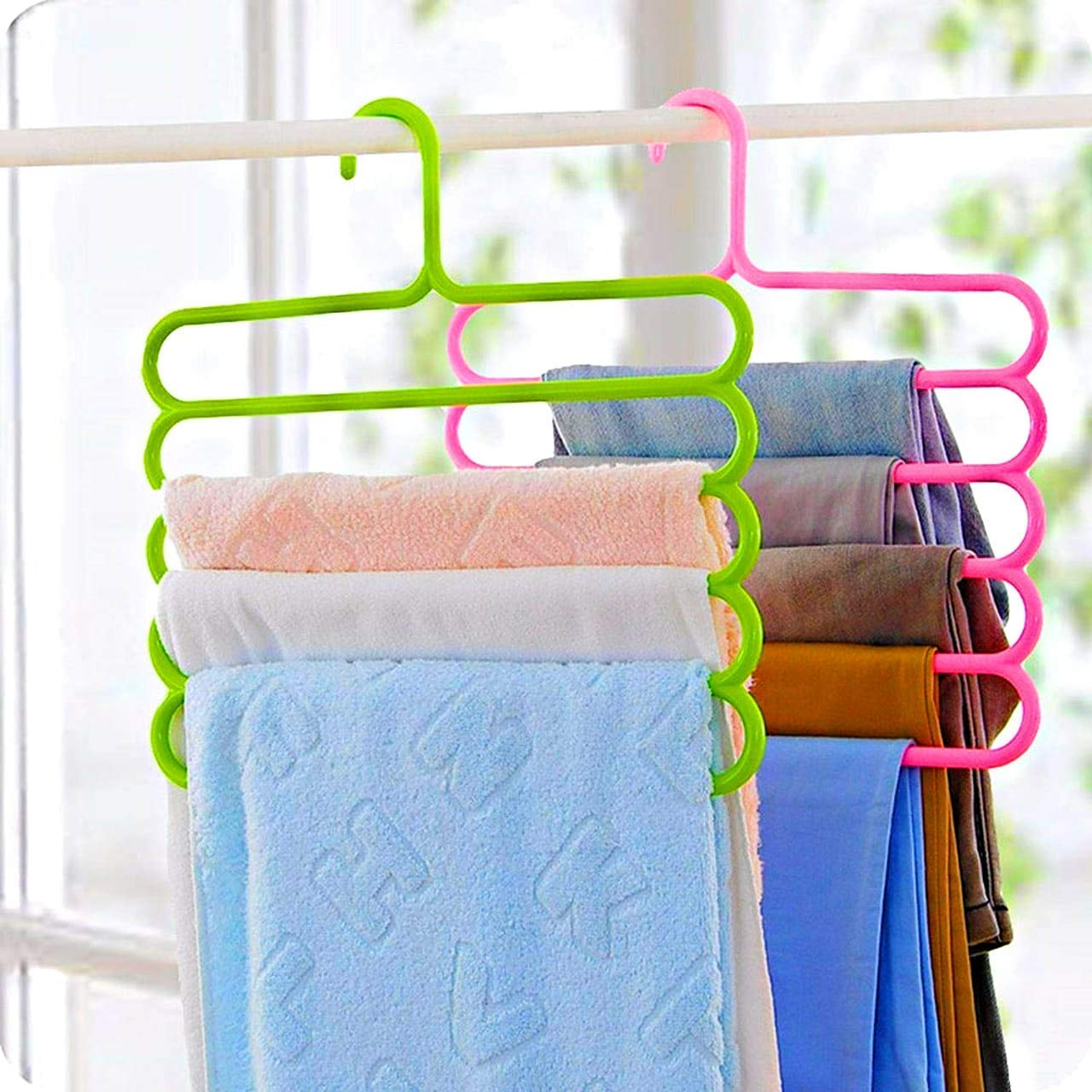 Multi-Layer 5-In-1 Plastic Hanger