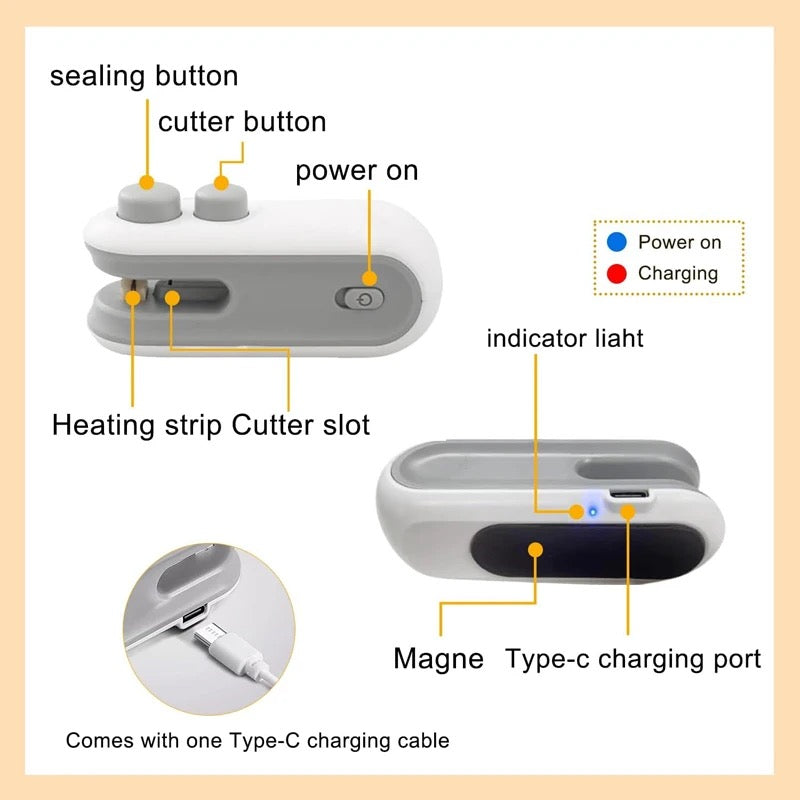 Portable 2 in 1 Sealing/Cutting Machine