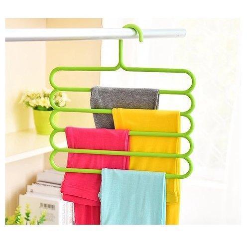 Multi-Layer 5-In-1 Plastic Hanger